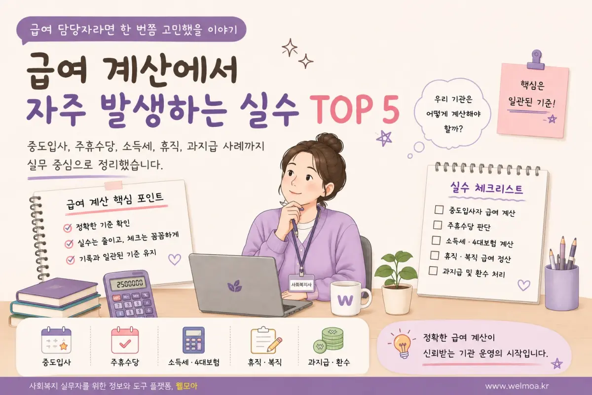 급여 계산에서 자주 발생하는 실수 TOP 5